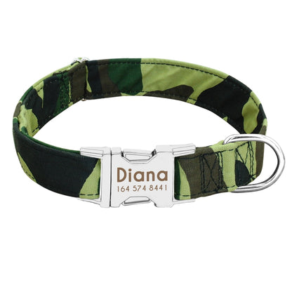 Adjustable Nylon Personalized Collar