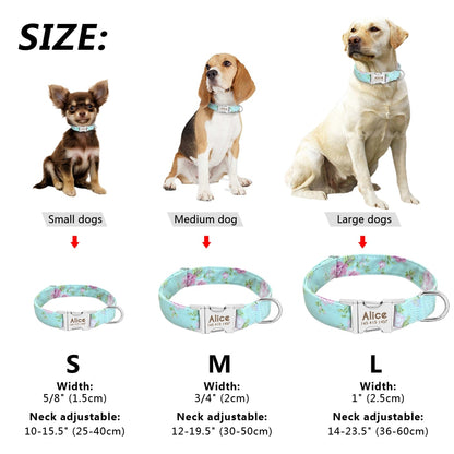 Adjustable Nylon Personalized Collar